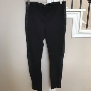 J. Crew Pixie Pant with Leather Tuxedo stripe